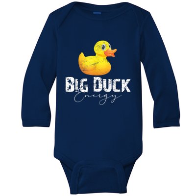 Big Duck Energy Yellow Rubber Duck Lover Baby Long Sleeve Bodysuit