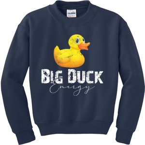 Big Duck Energy Yellow Rubber Duck Lover Kids Sweatshirt