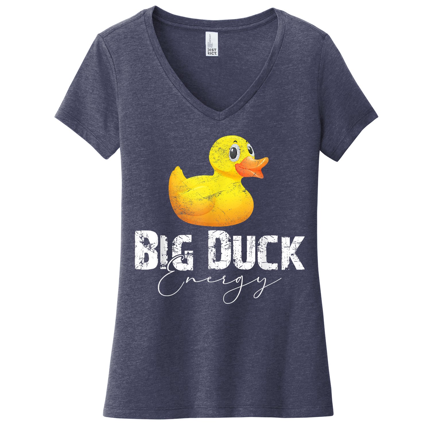 Big Duck Energy Yellow Rubber Duck Lover Women's V-Neck T-Shirt