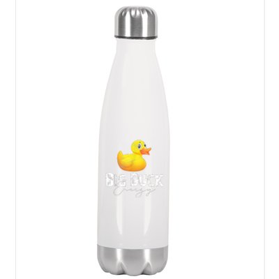 Big Duck Energy Yellow Rubber Duck Lover Stainless Steel Insulated Water Bottle