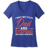 Best Dad Ever Papa Daddy Fatherhood Fathers Day Great Gift Women's V-Neck T-Shirt