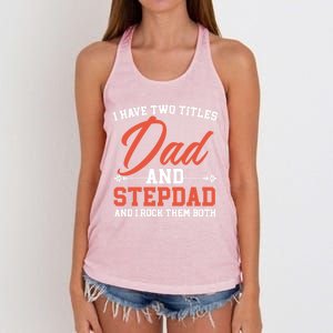 Best Dad Ever Papa Daddy Fatherhood Fathers Day Great Gift Women's Knotted Racerback Tank