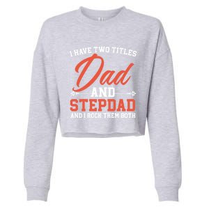 Best Dad Ever Papa Daddy Fatherhood Fathers Day Great Gift Cropped Pullover Crew