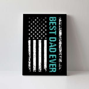 Best Dad Ever USA Flag Dad Gifts Canvas