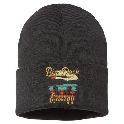 Big Dock Energy Summer Cottage Vacation Lake Life Sustainable Knit Beanie