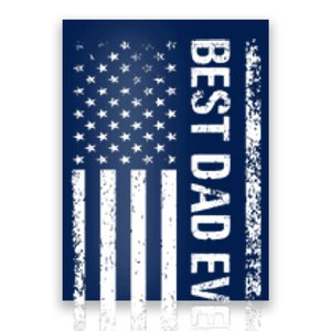 Best Dad Ever USA Flag Dad Gifts Poster