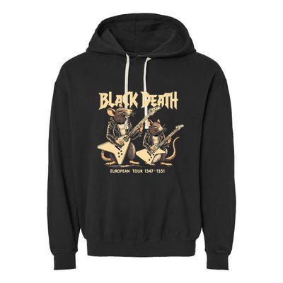 Black Death European Ren Faire Medieval History Goth Garment-Dyed Fleece Hoodie
