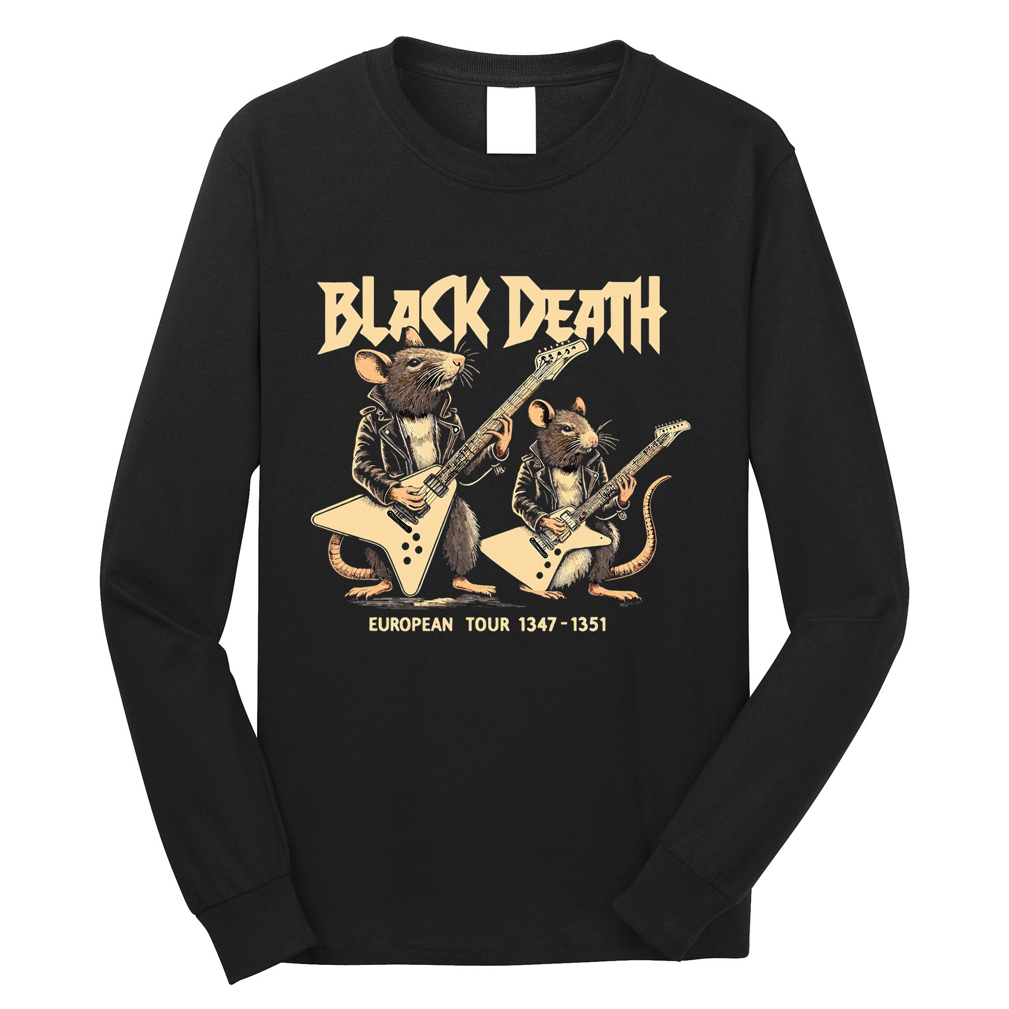 Black Death European Ren Faire Medieval History Goth Long Sleeve Shirt