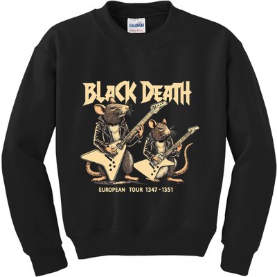 Black Death European Ren Faire Medieval History Goth Kids Sweatshirt