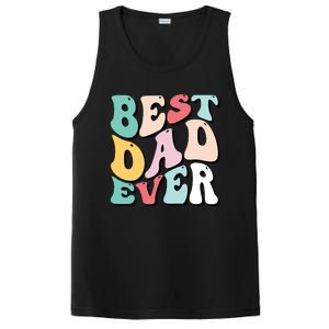 Best Dad Ever Fathers Day Groovy Men Daddy Gifts PosiCharge Competitor Tank