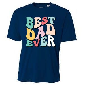 Best Dad Ever Fathers Day Groovy Men Daddy Gifts Cooling Performance Crew T-Shirt