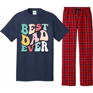 Best Dad Ever Fathers Day Groovy Men Daddy Gifts Pajama Set