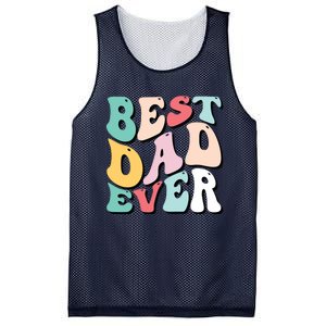 Best Dad Ever Fathers Day Groovy Men Daddy Gifts Mesh Reversible Basketball Jersey Tank