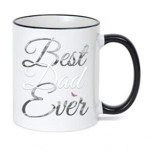 Best Dad Ever Tee Cute Fathers Day Gift Cool Gift 11oz Black Color Changing Mug