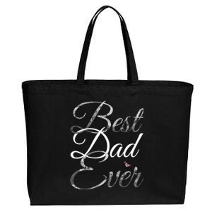 Best Dad Ever Tee Cute Fathers Day Gift Cool Gift Cotton Canvas Jumbo Tote