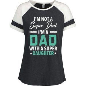 Best Dad Ever Papa Daddy Fatherhood Fathers Day Gift Enza Ladies Jersey Colorblock Tee