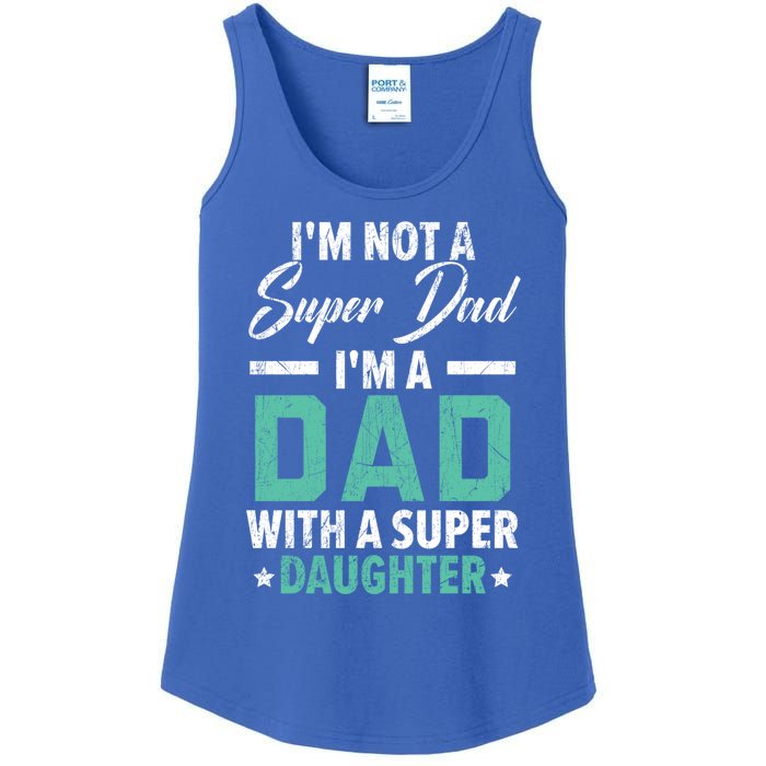 Best Dad Ever Papa Daddy Fatherhood Fathers Day Gift Ladies Essential Tank