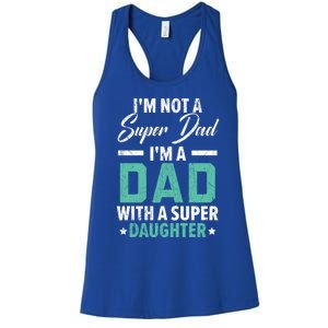 Best Dad Ever Papa Daddy Fatherhood Fathers Day Gift Women's Racerback Tank