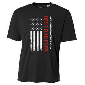 Best Dad Ever USA Flag Dad Gifts Cooling Performance Crew T-Shirt