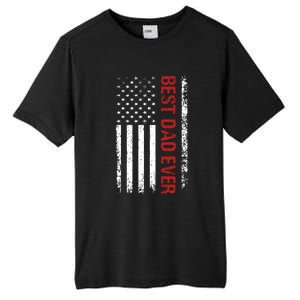 Best Dad Ever USA Flag Dad Gifts Tall Fusion ChromaSoft Performance T-Shirt