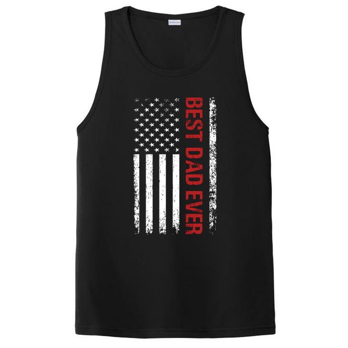 Best Dad Ever USA Flag Dad Gifts PosiCharge Competitor Tank