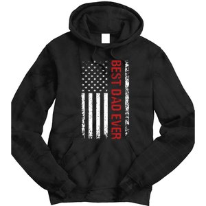 Best Dad Ever USA Flag Dad Gifts Tie Dye Hoodie