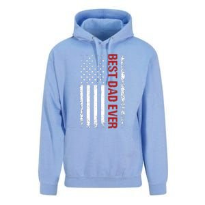 Best Dad Ever USA Flag Dad Gifts Unisex Surf Hoodie