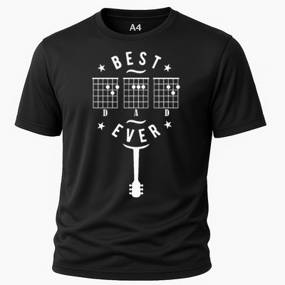 Best Dad Ever Guitar Dad Guitar Chord Cooling Performance Crew T-Shirt