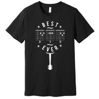 Best Dad Ever Guitar Dad Guitar Chord Premium T-Shirt