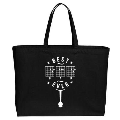 Best Dad Ever Guitar Dad Guitar Chord Cotton Canvas Jumbo Tote