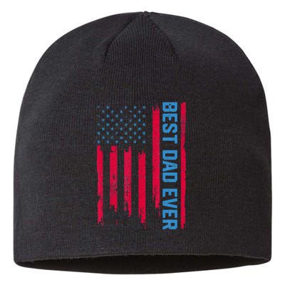 Best dad ever US american flag Father Gifts For Fathers Day Sustainable Beanie