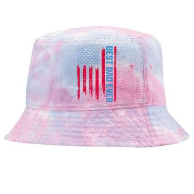 Best dad ever US american flag Father Gifts For Fathers Day Tie-Dyed Bucket Hat