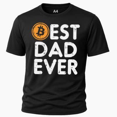 Best Dad Ever Bitcoin Crypto Cryptocurrency Daddy Papa Performance Shirt