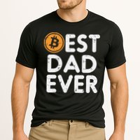 Best Dad Ever Bitcoin Crypto Cryptocurrency Daddy Papa Cooling Performance Crew T-Shirt