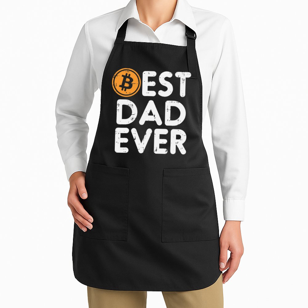 Best Dad Ever Bitcoin Crypto Cryptocurrency Daddy Papa Apron