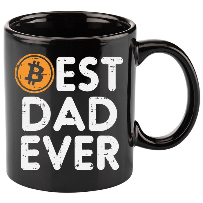 Best Dad Ever Bitcoin Crypto Cryptocurrency Daddy Papa 11oz C Handle Ceramic Mug
