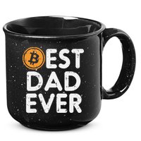 Best Dad Ever Bitcoin Crypto Cryptocurrency Daddy Papa 15oz Campfire Ceramic Mug