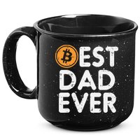 Best Dad Ever Bitcoin Crypto Cryptocurrency Daddy Papa 15oz Campfire Ceramic Mug