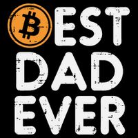 Best Dad Ever Bitcoin Crypto Cryptocurrency Daddy Papa 16 in Basic Backpack