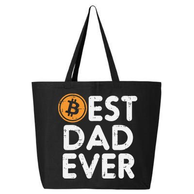 Best Dad Ever Bitcoin Crypto Cryptocurrency Daddy Papa 25L Jumbo Tote