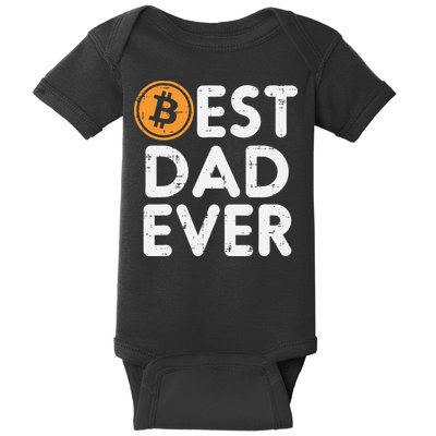 Best Dad Ever Bitcoin Crypto Cryptocurrency Daddy Papa Baby Bodysuit