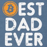 Best Dad Ever Bitcoin Crypto Cryptocurrency Daddy Papa Garment-Dyed Sweatshirt
