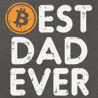 Best Dad Ever Bitcoin Crypto Cryptocurrency Daddy Papa Cotton Canvas Backpack