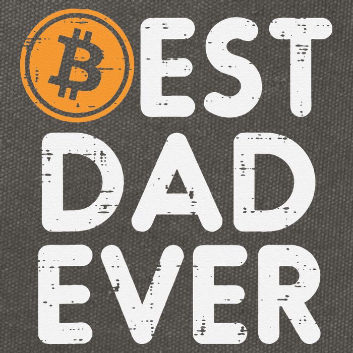 Best Dad Ever Bitcoin Crypto Cryptocurrency Daddy Papa Cotton Canvas Backpack