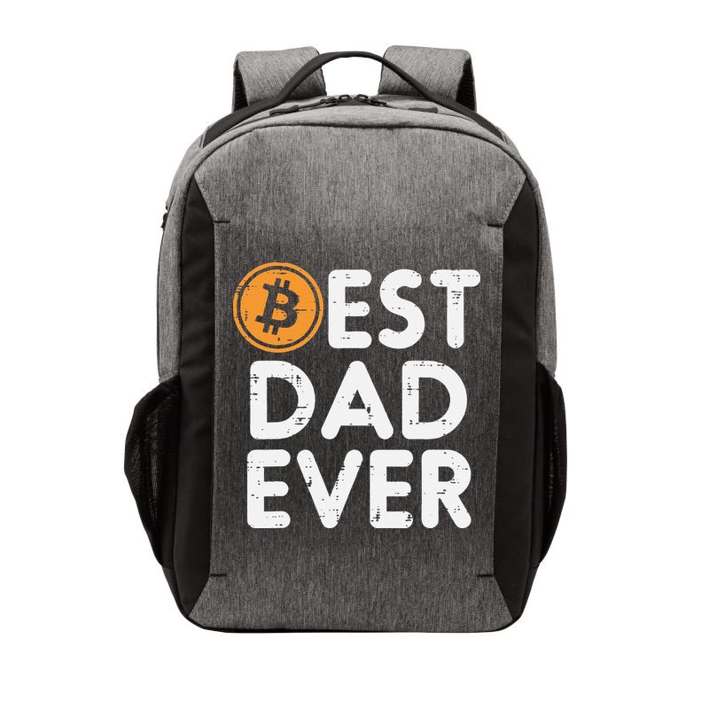 Best Dad Ever Bitcoin Crypto Cryptocurrency Daddy Papa Vector Backpack