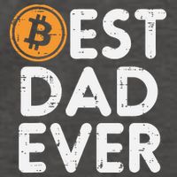 Best Dad Ever Bitcoin Crypto Cryptocurrency Daddy Papa Vector Backpack