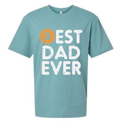 Best Dad Ever Bitcoin Crypto Cryptocurrency Daddy Papa Sueded Cloud Jersey T-Shirt