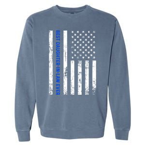 Best Daughterinlaw Ever Retro American Flag Son Gift Garment-Dyed Sweatshirt