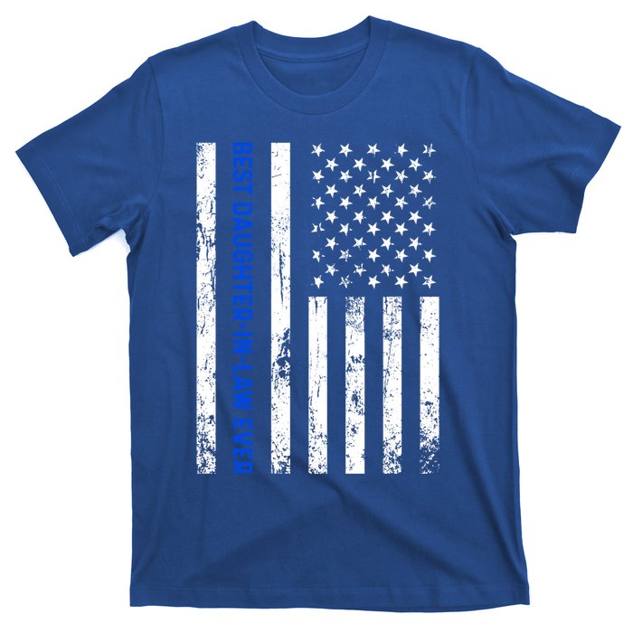 Best Daughterinlaw Ever Retro American Flag Son Gift T-Shirt