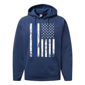 Best Daughterinlaw Ever Retro American Flag Son Gift Performance Fleece Hoodie